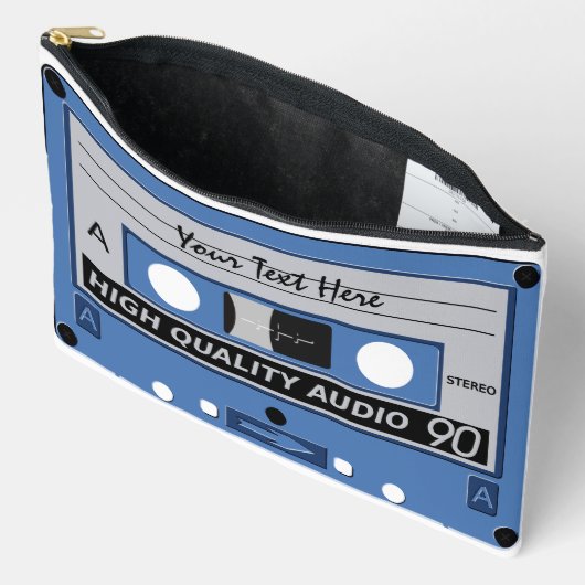 カセットテープカスタム文字 アクセサリーポーチ (見開き)