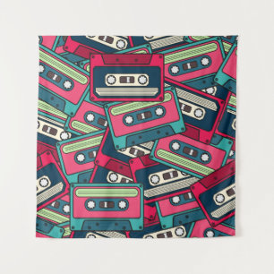 カセットテープカラフル:不規則パターン。 タペストリー