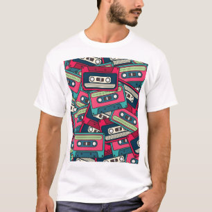 カセットテープカラフル：不規則パターン。 Tシャツ