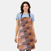 カセットテープパターン エプロン (着用した状態)
