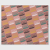 カセットテープパターン ラッピングペーパー (フラット)
