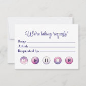 カセットテープパープルレトロヴィンテージRSVPカード 出欠カード (裏面)