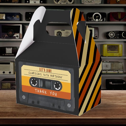 カセットテープピンクレトロ誕生日パーティー フェイバーボックス