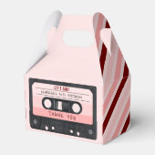 カセットテープピンクレトロ誕生日パーティー フェイバーボックス (正面サイド)