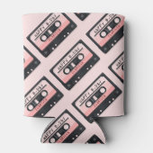 カセットテープピンクレトロ誕生日パーティー 缶クーラー (裏面)