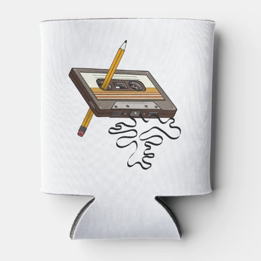 カセットテープレトロ巻き戻し80のスタイル 缶クーラー (正面)