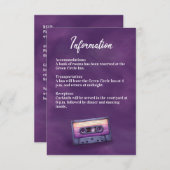 カセットテープレトロ紫エンクロージャカード エンクロージャーカード (正面/裏面)