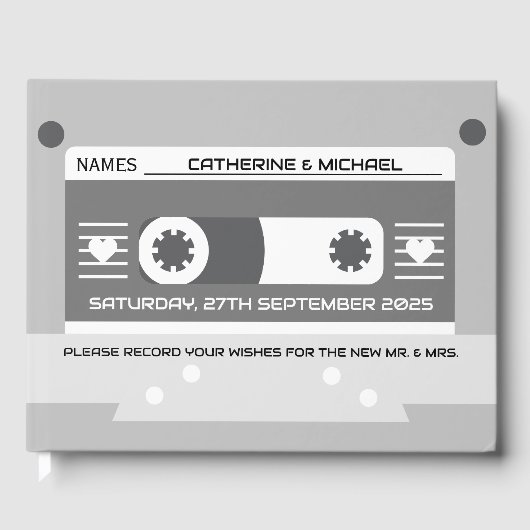 カセットテープレトロ結婚音楽 ゲストブック (正面)