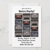カセットテープレトロ音楽パーティー 招待状 (正面)