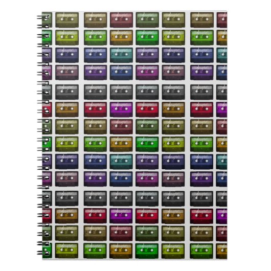 カセットテープレトロ音楽愛好家 ノートブック (正面)