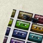 カセットテープレトロ音楽愛好家 ビーチタオル (インサイチュ)