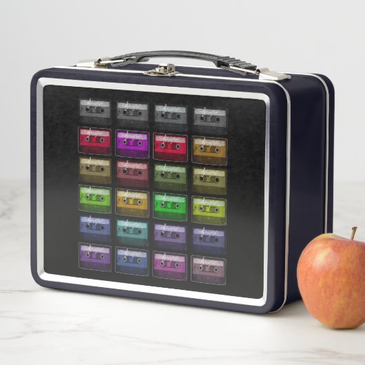 カセットテープレトロ音楽愛好家 メタルランチボックス (インサイチュ)