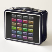 カセットテープレトロ音楽愛好家 メタルランチボックス (正面)