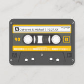 カセットテープレトロGroovy Musicユニーク結婚の プレイスカード (裏面)