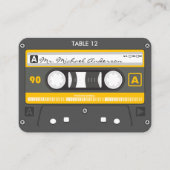 カセットテープレトロGroovy Musicユニーク結婚の プレイスカード (正面)