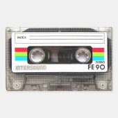 カセットテープ長方形シール 長方形シール (正面)