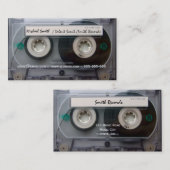 カセットテープ音楽は名刺を記録します 名刺 (正面/裏面)