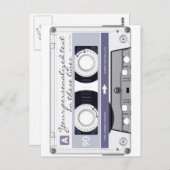 カセットテープ – グレー –  ポストカード (正面/裏面)