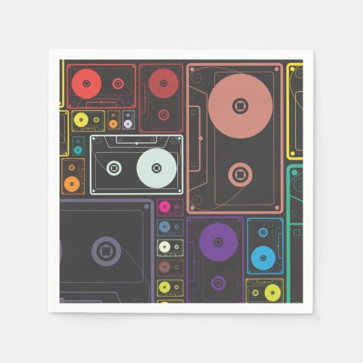 カセットテープ スタンダードカクテルナプキン (正面)