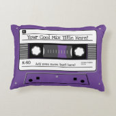 カセットテープ，ミックステープ，レトロギフトパーソナライズされた, アクセントクッション (裏面)