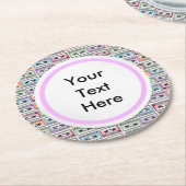 カセットテープ ラウンドペーパーコースター (アングル)