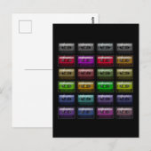 カセットテープ レトロ音楽好き ポストカード (正面/裏面)