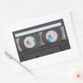 カセットテープ 長方形シール (封筒)