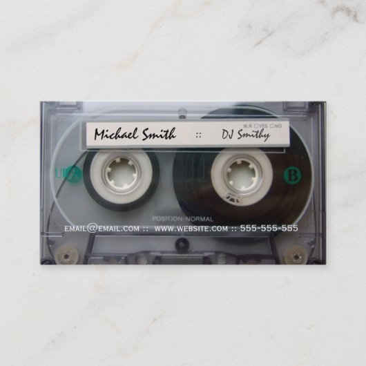 カセットテープDJの名刺 名刺 (正面)