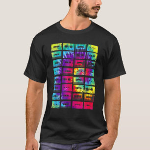 カセットテープMixtape 1980Sラジオ音楽グラフィック Tシャツ