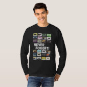 カセットテープMixtapes 1980s音楽 Tシャツ (正面フル)