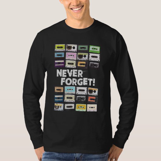 カセットテープMixtapes 1980s音楽 Tシャツ (正面)