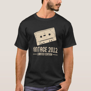 カセットテープS 2012ヴィンテージレトロデザインBirthda Tシャツ