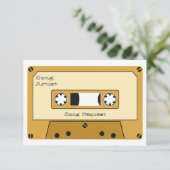 カセットテー結婚プの曲リクエスト挿入カード 出欠カード (スタンド正面)