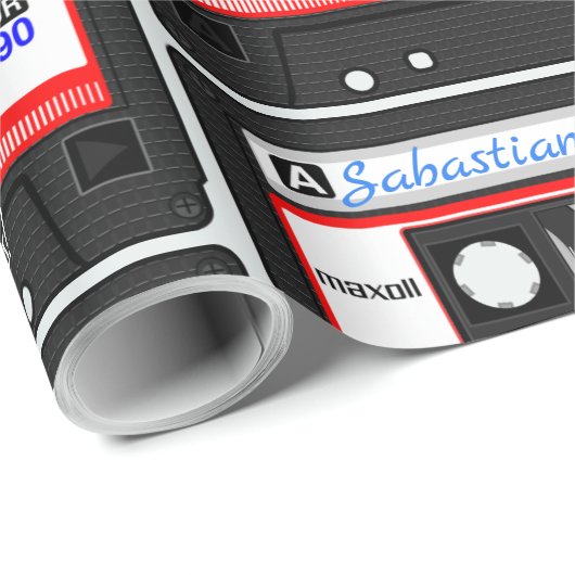 カセットミカスタマイズクステープ名前をカスタムする、大事な行事 ラッピングペーパー (ロールコーナー)