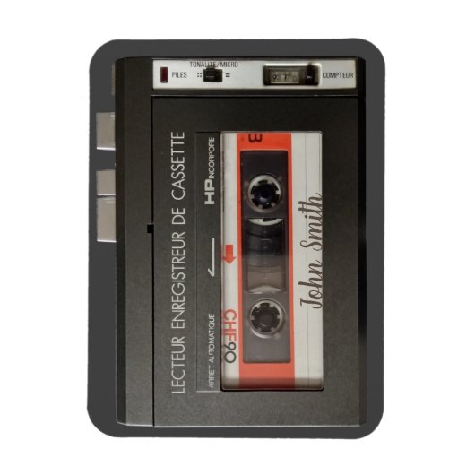 カセットレコーダ3インチx 4インチフレキシブルフォトマグネット マグネット (縦)