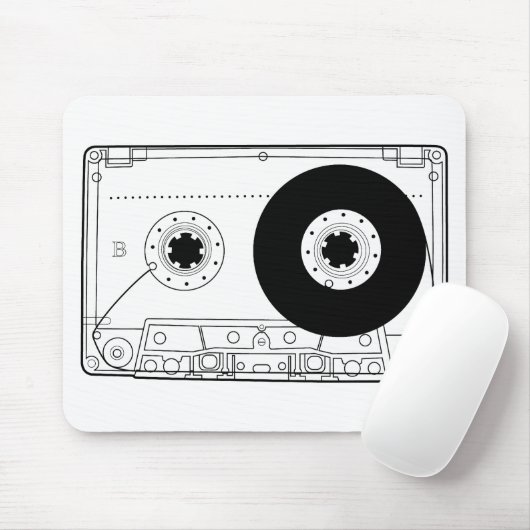 カセットレトロの写実的なヴィンテージのTシャツカセット マウスパッド (マウス)