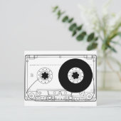 カセットレトログラフィックヴィンテージtシャツカセット ポストカード (スタンド正面)