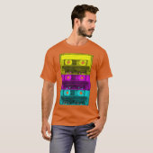 カセットヴィンテージレトロ音楽80s tシャツ (正面フル)