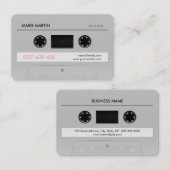 カセット組合せテープレトロのカッコいい音楽 名刺 (正面/裏面)