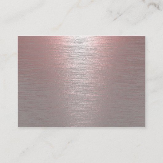 カセット結婚の曲の要求ピンクの金属インサート エンクロージャーカード (裏面)