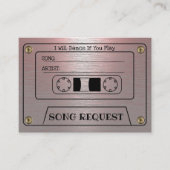 カセット結婚の曲の要求ピンクの金属インサート エンクロージャーカード (正面)