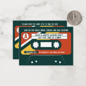 カセット結婚式招待状RSVPカード ノートカード (正面/裏面インサイチュ)