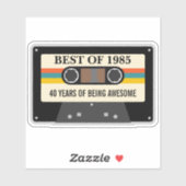 カセット80のテーマ40th 50th 60th誕生日パーティー シール (シート)