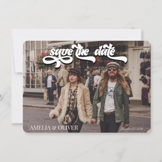 カセット | フォト セーブ・ザ・デート 招待状 (正面)