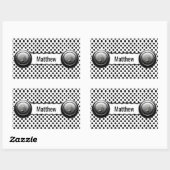 カセパーソナライズされたットプレーヤー 長方形シール (シート)