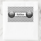 カセパーソナライズされたットプレーヤー 長方形シール (バッグ)