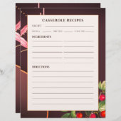 カセロールレシピ |ブルゴーニュ植物学さくらんぼ (正面/裏面)