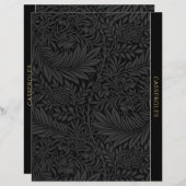 カセロール |レシピ分割器 |ヴィンテージブラックフローラ (正面/裏面)