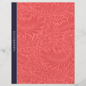 カセロール |レシピ分割器 |ヴィンテージ赤フローラ (裏面)