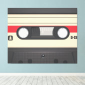 カゼットテープ – 紫 キャンバスプリント (インサイチュ (ウッドフロア))